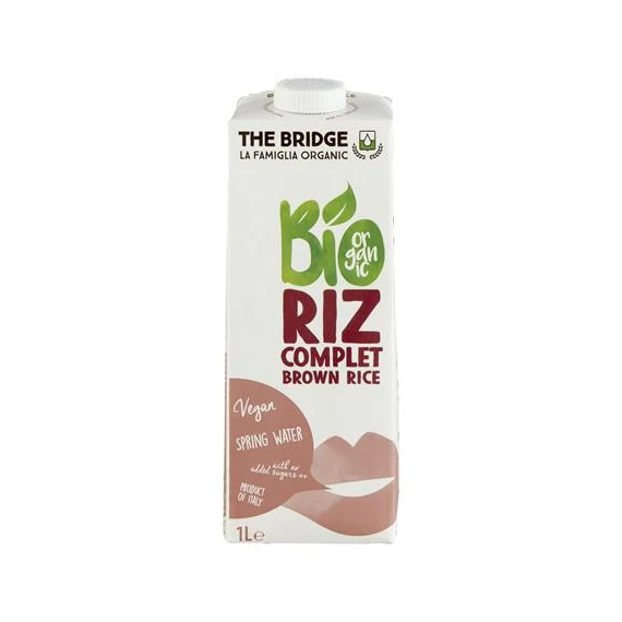 Növényi ital, bio, dobozos, 1 l, THE BRIDGE, barna rizs Növényi ital, bio, dobozos, 1 l, THE BRIDGE, barna rizs