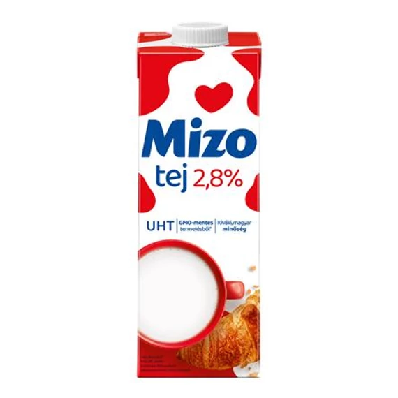 Tartós tej, visszazárható dobozban, 2,8%, 1 l, MIZO