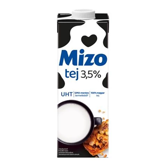 Tartós tej, visszazárható dobozban, 3,5%, 1 l, MIZO