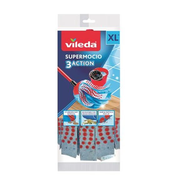 Gyorsfelmosó fej, mikroszálas, VILEDA "Supermocio 3Action", kék
