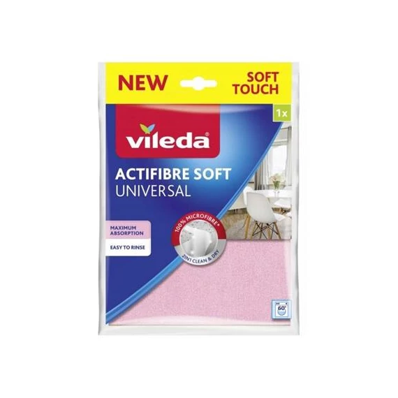 Törlőkendő, mikoszálas, VILEDA "Actifibre Soft"