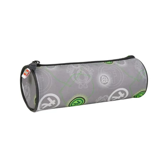 Tolltartó, henger alakú, cipzáras, LEGO "Ninjago Elemental Master of Energy", szürke-mintás