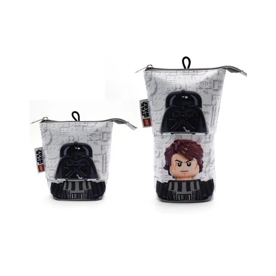 Tolltartó, cipzáras, pop-up, LEGO "Star Wars Darth Vader/Anakin", szürke-fekete-mintás