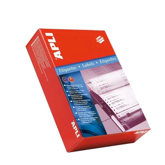 Etikett, mátrixnyomtatókhoz, 2 pályás, 88,9x36 mm, APLI, 8000 etikett/csomag Etikett, mátrixnyomtatókhoz, 2 pályás, 88,9x36 mm, APLI, 8000 etikett/csomag