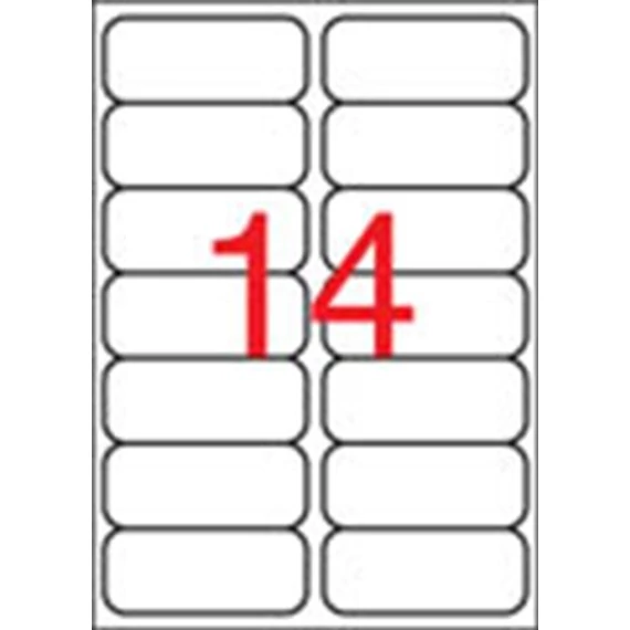 Etikett, 99,1x38,1 mm, poliészter, kerekített sarkú, APLI, átlátszó, 140 etikett/csomag