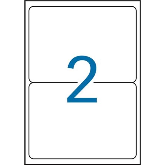 Etikett, 199,6x143,5 mm, poliészter, időjárásálló, kerekített sarkú, APLI, fehér, 40 etikett/csomag