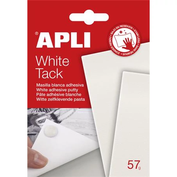 Gyurmaragasztó, 57 g, APLI "Tack", fehér Gyurmaragasztó, 57 g, APLI "Tack", fehér