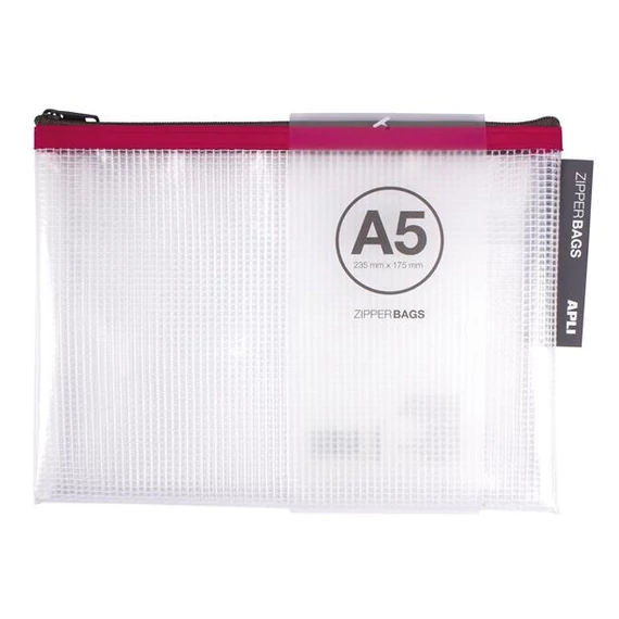 Iratrendező tasak, cipzáras, A5, APLI, vegyes színek Iratrendező tasak, cipzáras, A5, APLI, vegyes színek