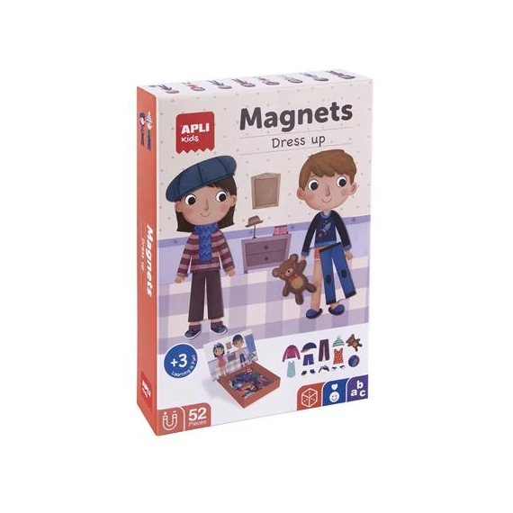 Mágneses készségfejlesztő készlet, 40 db, APLI Kids "Magnets", öltözködés