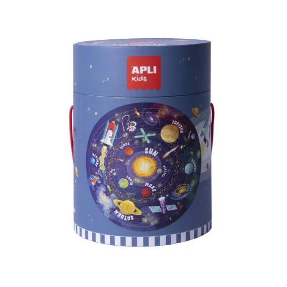 Puzzle, kör alakú, 48 darabos, APLI Kids "Circular Puzzle", csillagrendszer