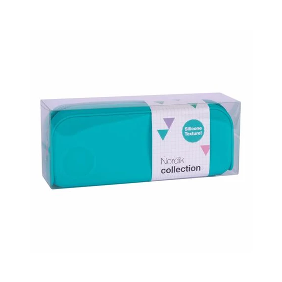 Tolltartó, cipzáras, szilikon, APLI "Nordik", türkizkék Tolltartó, cipzáras, szilikon, APLI "Nordik", türkizkék