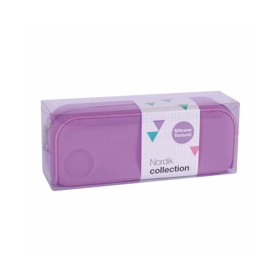 Tolltartó, cipzáras, szilikon, APLI "Nordik", lila Tolltartó, cipzáras, szilikon, APLI "Nordik", lila