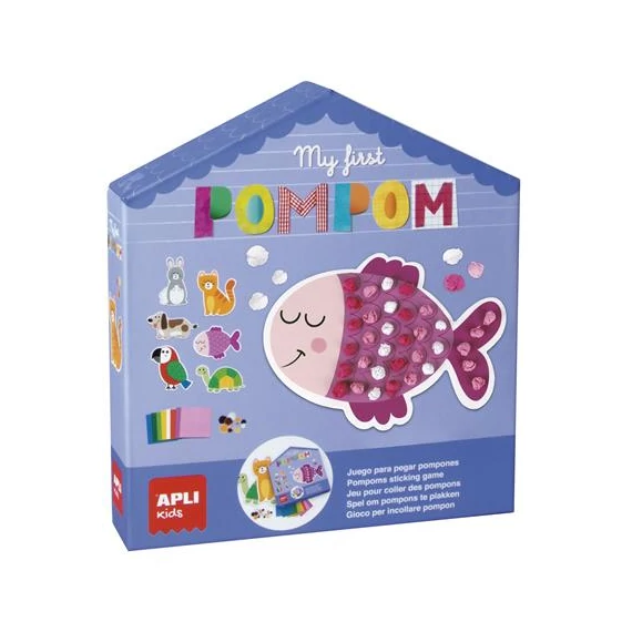 Kreatív készségfejlesztő készlet, APLI Kids "My first Pompom", állatok