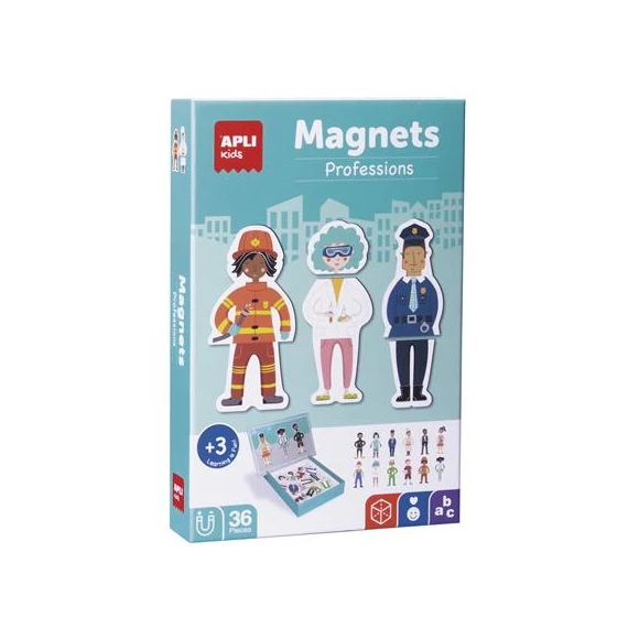 Mágneses készségfejlesztő készlet, 36 db, APLI Kids "Magnets", szakmák