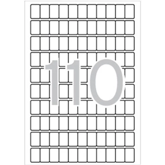 Etikett, 12x18 mm, kerekített sarkú, A5 hordozón, APLI, 1650 etikett/csomag Etikett, 12x18 mm, kerekített sarkú, A5 hordozón, APLI, 1650 etikett/csomag