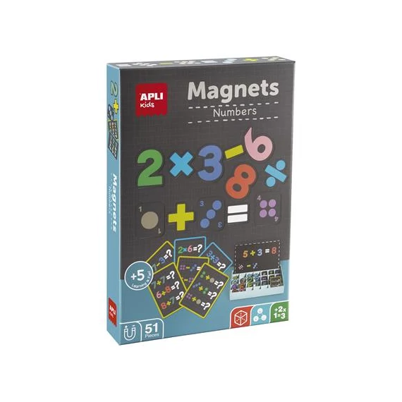Mágneses készségfejlesztő készlet, 51 db, APLI Kids "Magnets" számok
