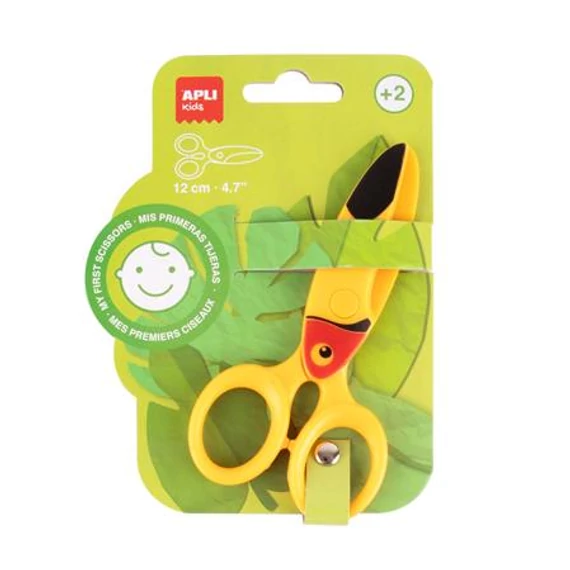Olló, óvodai, 12 cm, APLI Kids, tukán