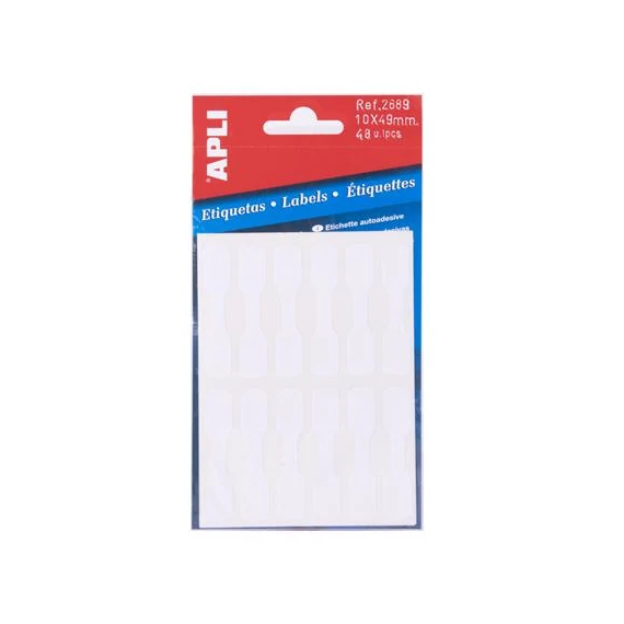 Etikett, 10x49 mm, kézzel írható, ékszerekhez, APLI, 48 etikett/csomag Etikett, 10x49 mm, kézzel írható, ékszerekhez, APLI, 48 etikett/csomag
