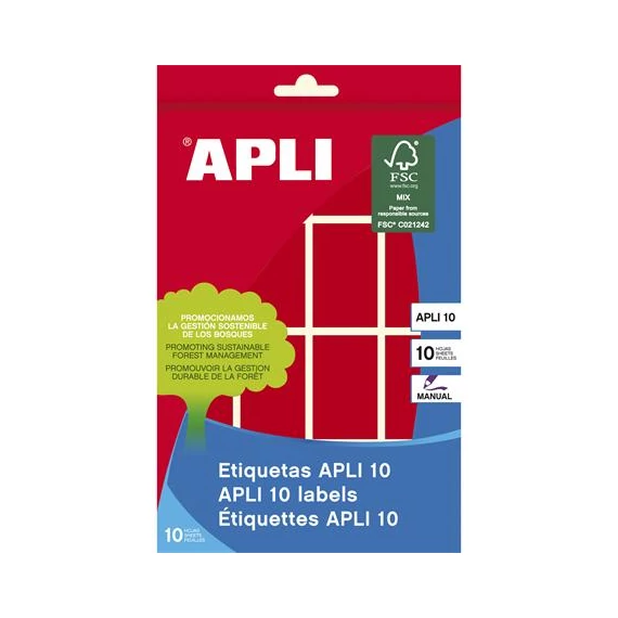 Etikett, 25x40 mm, kézzel írható, színes, kerekített sarkú, APLI, piros, 128 etikett/csomag Etikett, 25x40 mm, kézzel írható, színes, kerekített sarkú, APLI, piros, 128 etikett/csomag