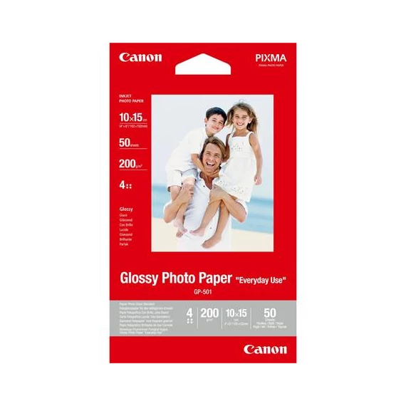 GP-501 Fotópapír, tintasugaras, 10x15 cm, 200 g, fényes, CANON