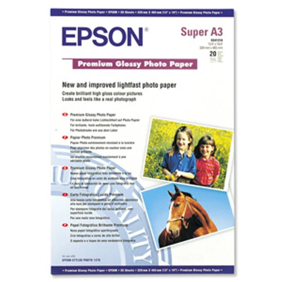 S041316 Fotópapír, tintasugaras, A3+, 255 g, fényes, EPSON