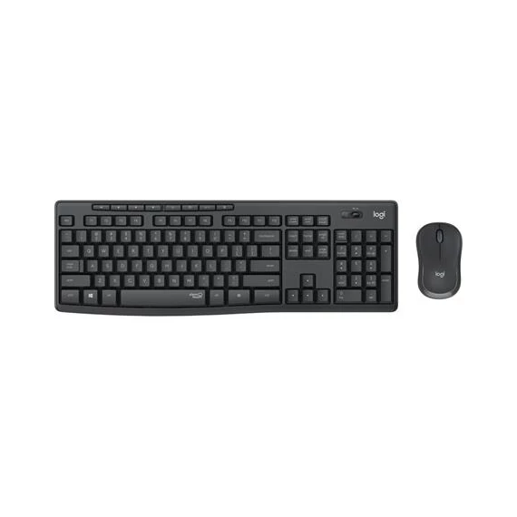 Egér- és billentyűzet készlet, vezeték nélküli, USB, LOGITECH, "MK295", grafitszürke