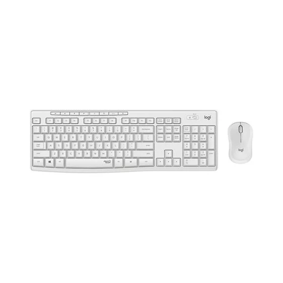 Egér- és billentyűzet készlet, vezeték nélküli, USB, LOGITECH, "MK295", piszkosfehér