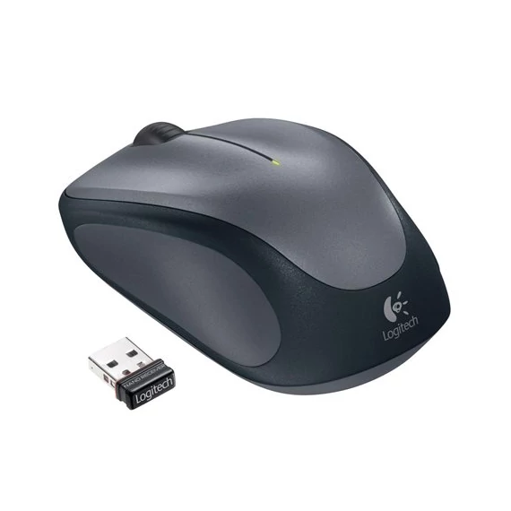 Egér, vezeték nélküli, optikai, USB, LOGITECH "M235", szürke