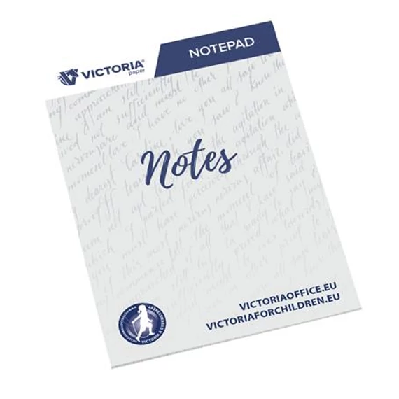 Jegyzettömb, A5, 5x50 lap, négyzetrácsos, VICTORIA OFFICE, fehér