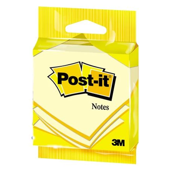 Öntapadó jegyzettömb, 76x76 mm, 100 lap, 3M POSTIT, sárga