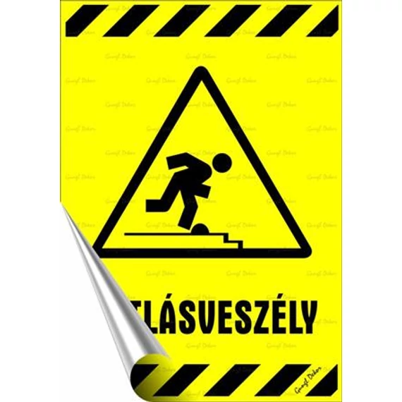 Információs matrica, 25x17,5 cm, "Botlásveszély" Információs matrica, 25x17,5 cm, "Botlásveszély"