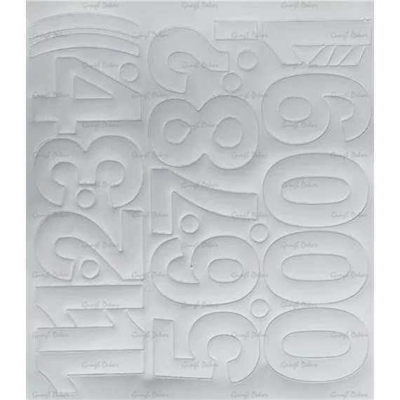 Öntapadós matrica, 5 cm-es, számlap, fehér