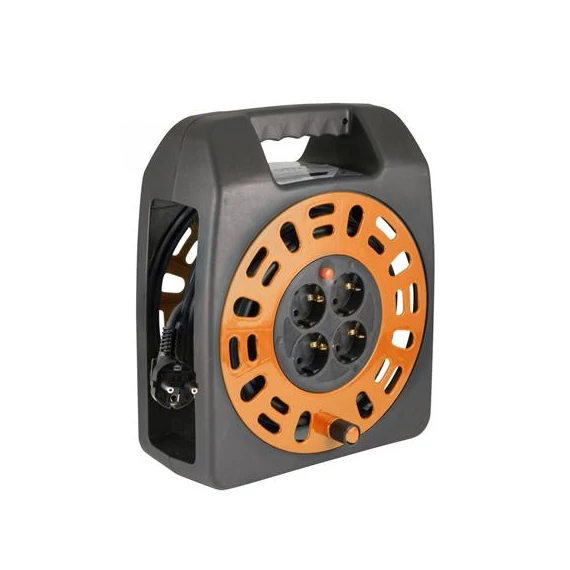 Kábeldob, kábellel, 20 m, műanyag tartó, HOME Kábeldob, kábellel, 20 m, műanyag tartó, HOME