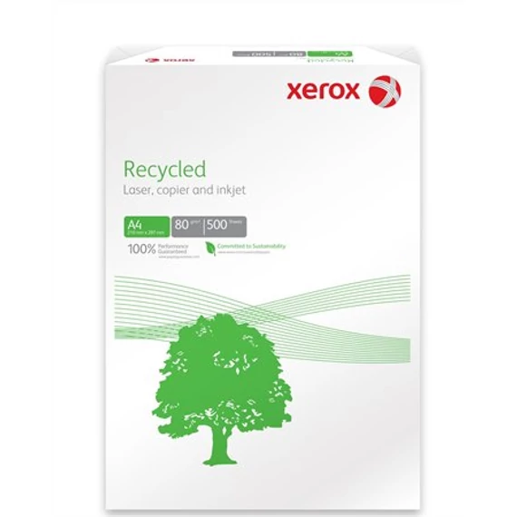 Másolópapír, újrahasznosított, A3, 80 g, XEROX "Recycled", 500 lap/csomag