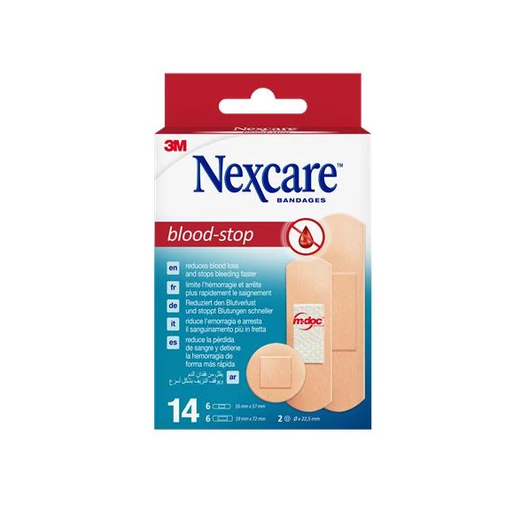Sebtapasz, vérzéscsillapító, 14 db, 3M "Nexcare Blood Stop" Sebtapasz, vérzéscsillapító, 14 db, 3M "Nexcare Blood Stop"