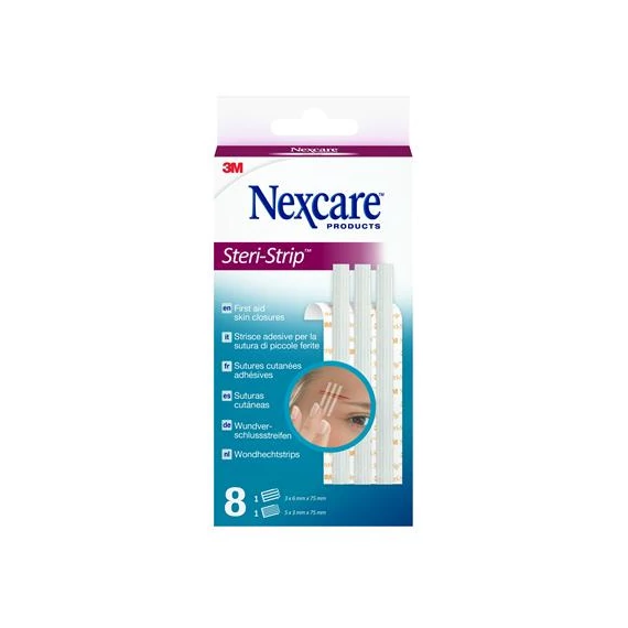 Sebzáró csík, vegyes méret, 8db, 3M "Nexcare SteriStrip"