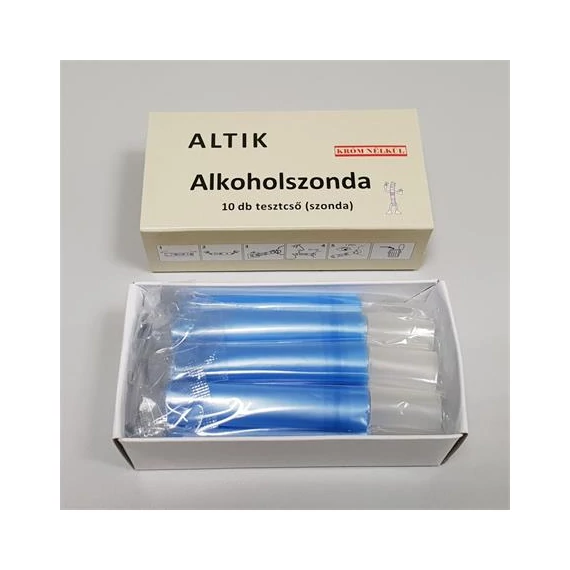 Kémiai alkohol-teszter, befújós, egyszer használható