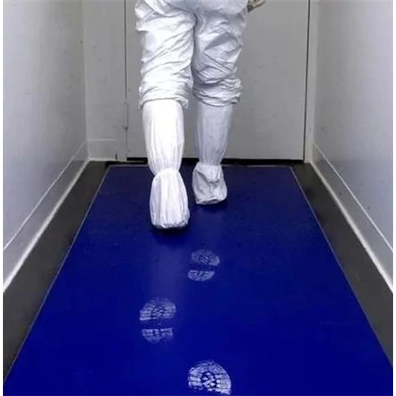 Tisztatéri szőnyeg, antibakteriális, 45x115 cm, 5x30 lap, kék Tisztatéri szőnyeg, antibakteriális, 45x115 cm, 5x30 lap, kék