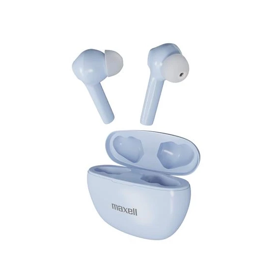 Fülhallgató, vezeték nélküli, Bluetooth 5.3, mikrofonnal, MAXELL "Dynamic+", világoskék
