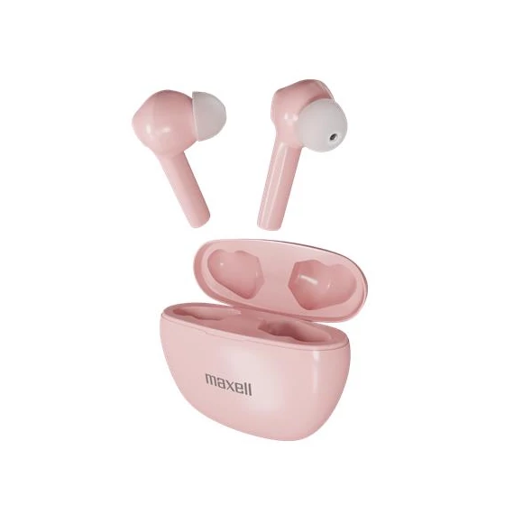 Fülhallgató, vezeték nélküli, Bluetooth 5.3, mikrofonnal, MAXELL "Dynamic+", rózsaszín