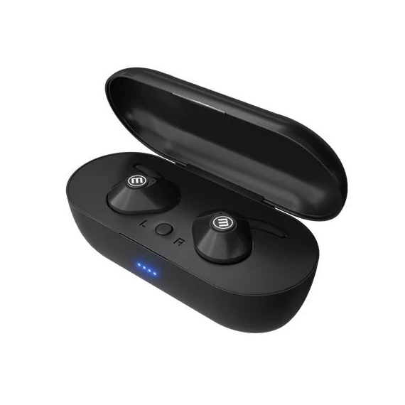 Fülhallgató, vezeték nélküli, Bluetooth 5.0, mikrofonnal, MAXELL "Mini Duo", fekete Fülhallgató, vezeték nélküli, Bluetooth 5.0, mikrofonnal, MAXELL "Mini Duo", fekete
