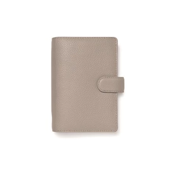 Kalendárium, gyűrűs, betétlapokkal, personal méret, FILOFAX "Norfolk", barnásszürke