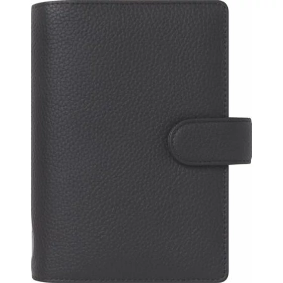 Kalendárium, gyűrűs, betétlapokkal, A5, FILOFAX "Norfolk", fekete