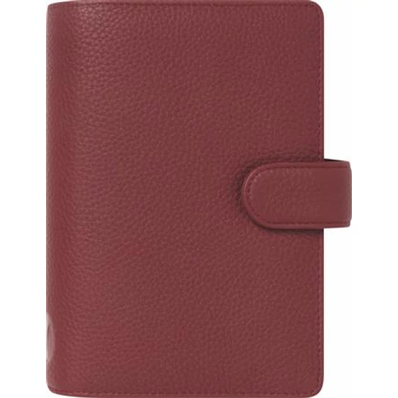Kalendárium, gyűrűs, betétlapokkal, personal méret, FILOFAX "Norfolk", bordó