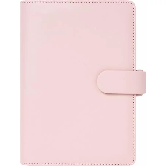 Kalendárium, gyűrűs, betétlapokkal, pocket méret, FILOFAX "Saffiano", halvány rózsaszín