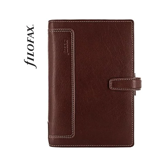 Kalendárium, gyűrűs, betétlapokkal, personal méret, FILOFAX, "Holborn", barna