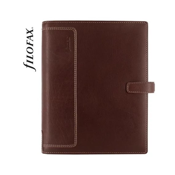 Kalendárium, gyűrűs, betétlapokkal, A5 méret, FILOFAX, "Holborn", barna