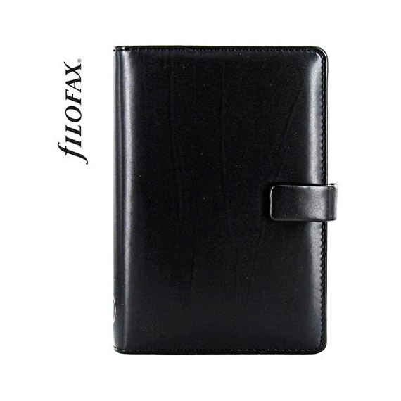 Kalendárium, gyűrűs, betétlapokkal, personal méret, FILOFAX "Metropol", fekete