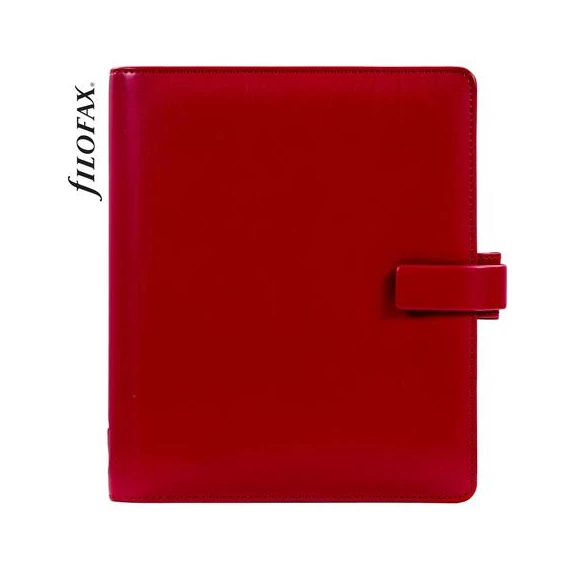 Kalendárium, gyűrűs, betétlapokkal, A5, FILOFAX "Metropol", vörös