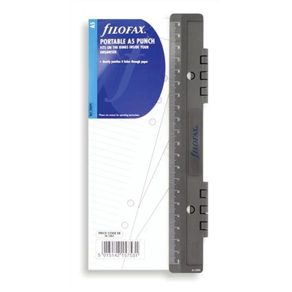 Kalendárium betét, lyukasztó, personal méret, hordozható, FILOFAX